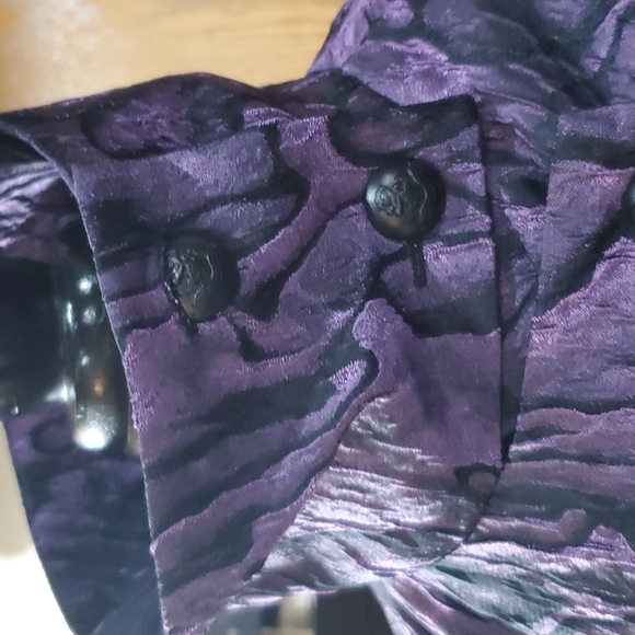 2OH purple marbled mid length button up blazer SHARP 💜 - Picture 3 of 11